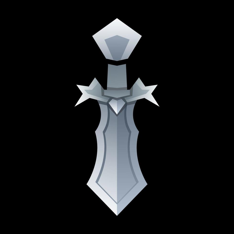 Logo-Designvektor mit Schwertverlauf vektor