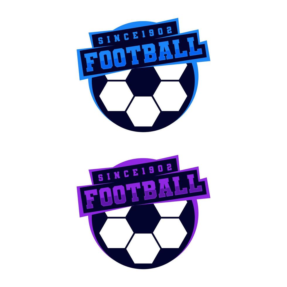 fotbollsklubb logotyp design vektor