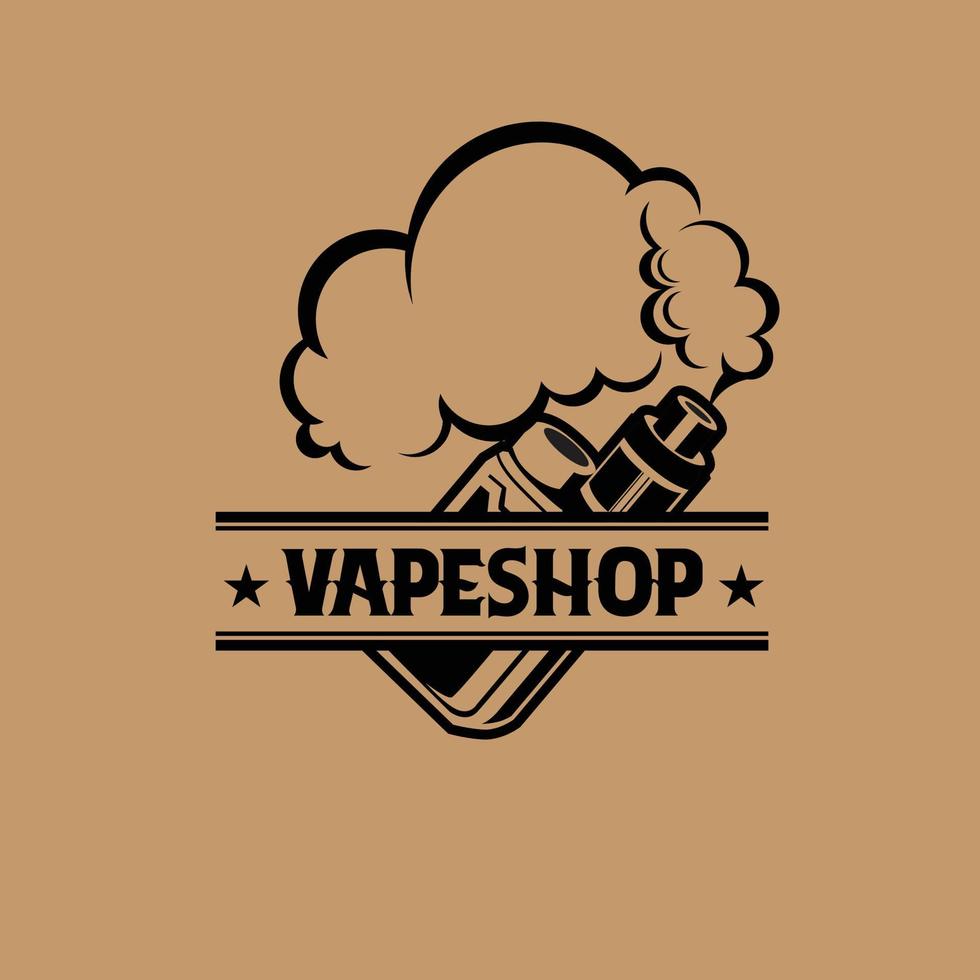 vape-logotyp för vapor shop vektor