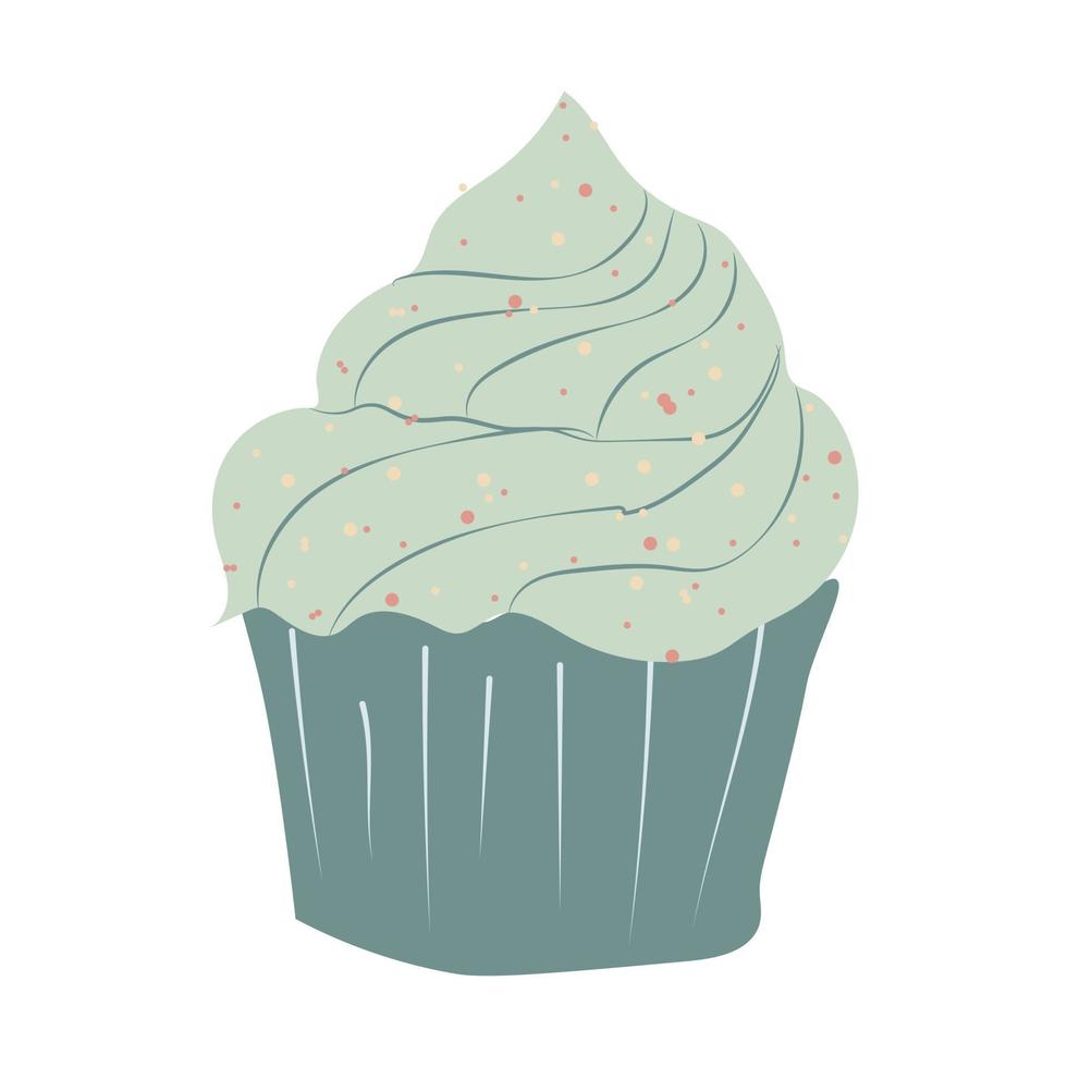 cupcake vektorillustration isolerad på vit bakgrund, cupcake clipart vektor