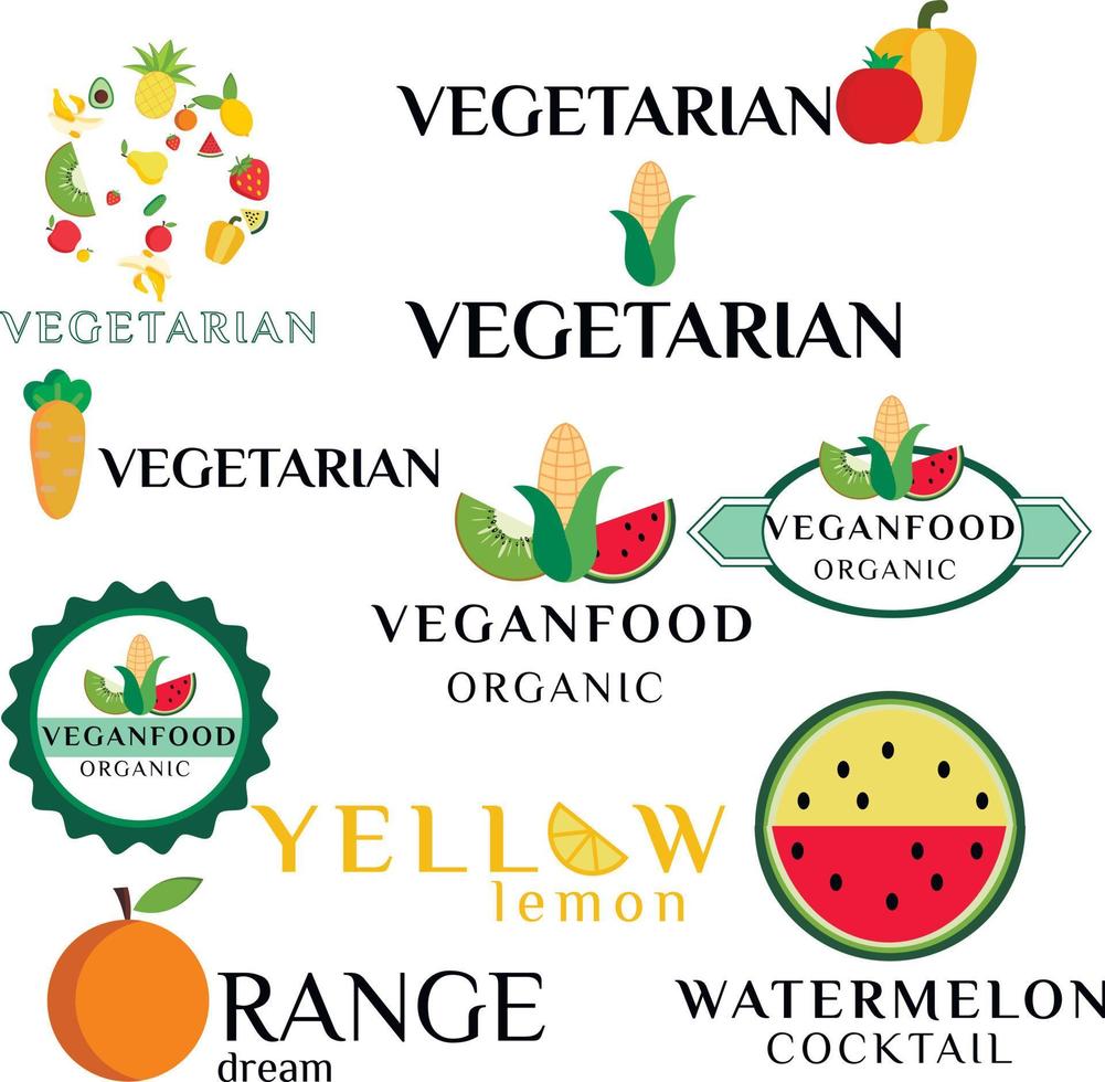 Vektor-Logo-Design-Vorlage. Zeichen für Bio-Lebensmittel vektor