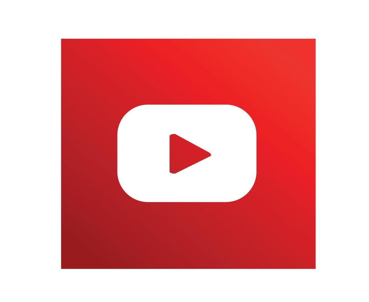 YouTube sociala medier ikon symbol designelement vektorillustration vektor