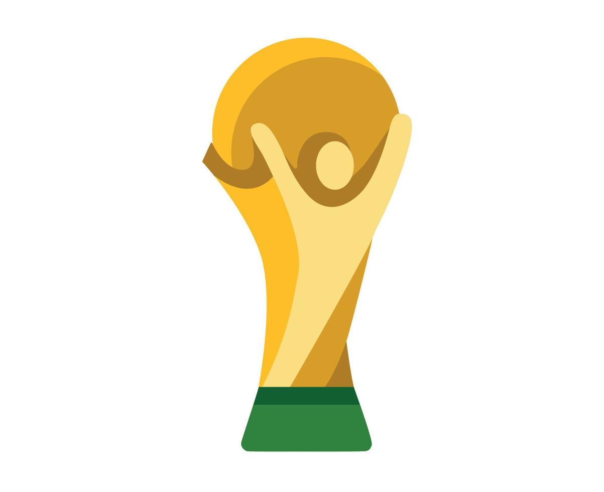trophy mondial fifa världscupmästare logotyp symbol guld design abstrakt vektorillustration vektor