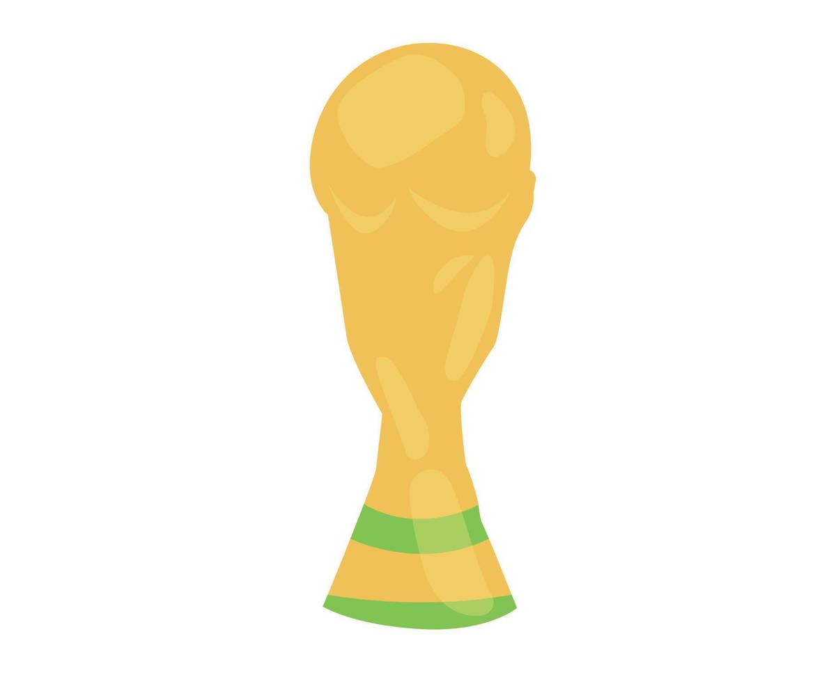 FIFA WM-Trophäe Gold Mondial Champion Symbol Design Vektor abstrakte Illustration