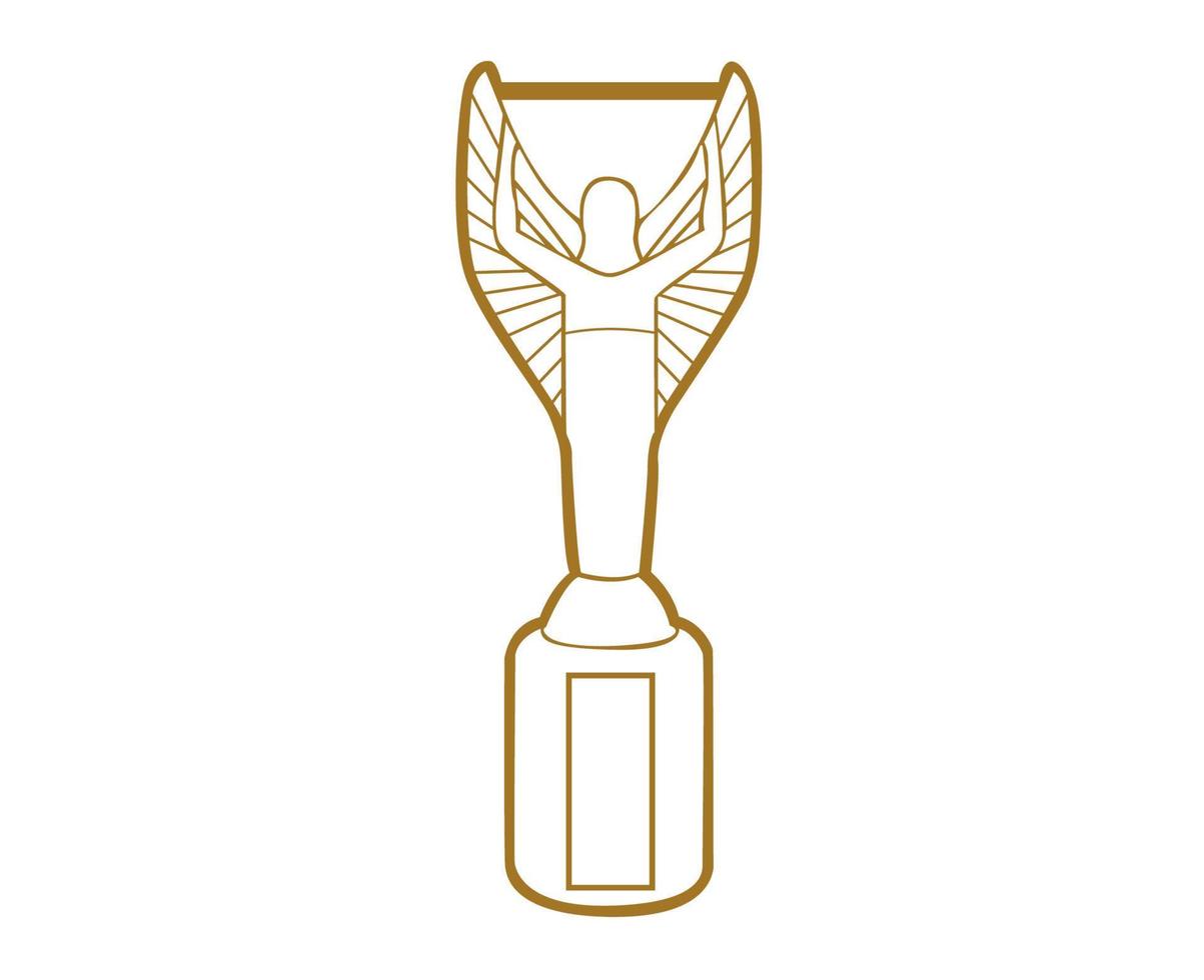 gammal trofé fifa världscupen världsmästare symbol guld design abstrakt illustration vektor