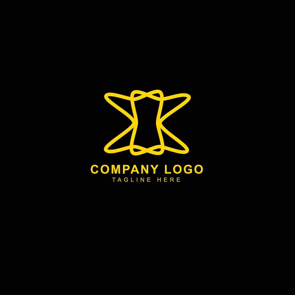 Logodesign mit goldgelber Farbe für Unternehmen und Marke vektor