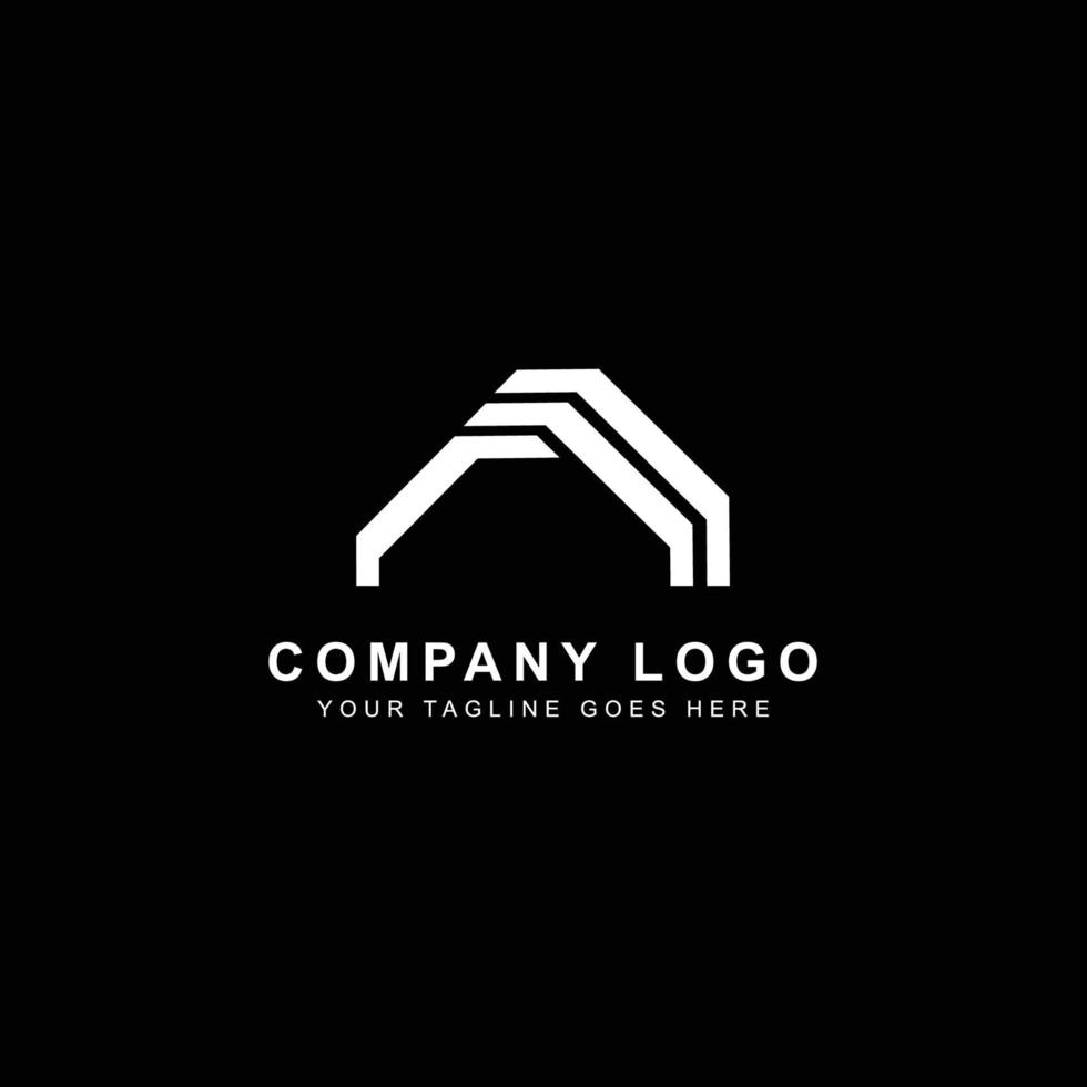 kreatives logo-design für immobilien im minimalen stil vektor