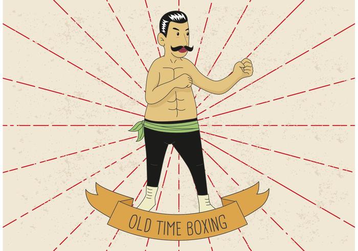 OLD TIME BOXING VECTOR ILLUSTRATION