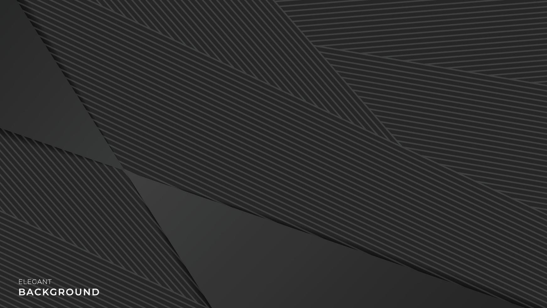 realistischer schwarzer dreieckvektorhintergrund, linienmuster. Überlappende dunkle Farbverlaufsebene mit Schatten, Papierschnitteffekt. Vektor-Illustration vektor