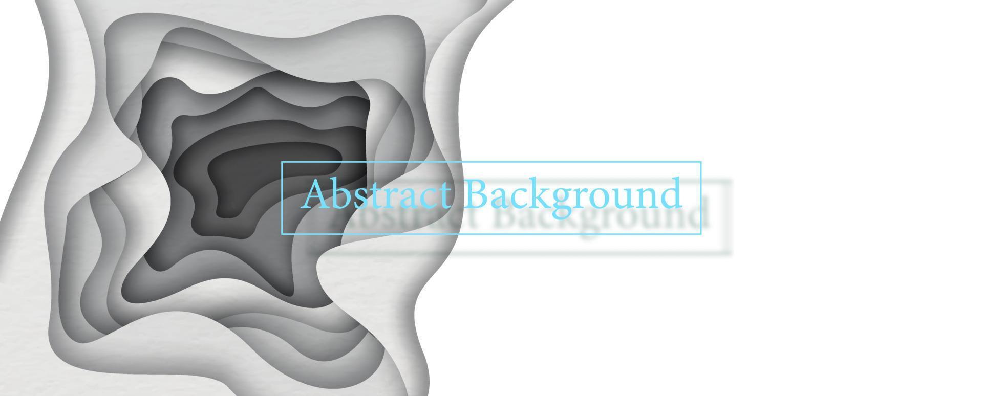 blaue abstrakte Hintergrundbeschriftung auf abstrakter Beschaffenheit im weißen Farbton auf Papiermusterhintergrund. alles in papier ausgeschnitten mit ebenenstil und bannervektordesign mit platz für texte. vektor