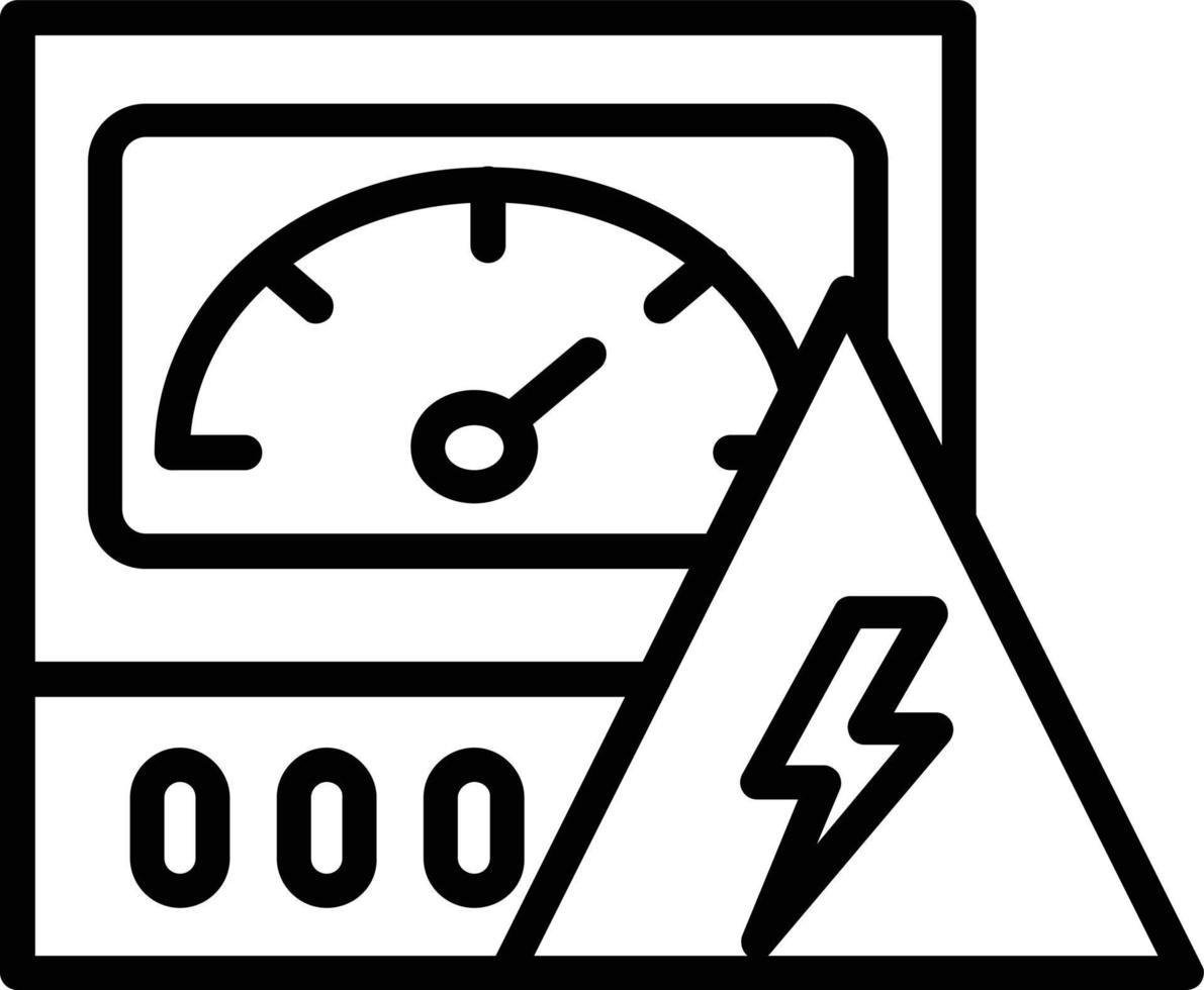 Stromzähler-Liniensymbol vektor