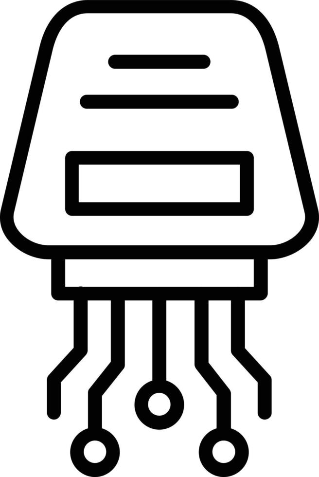 datakryptering vektor linje ikon