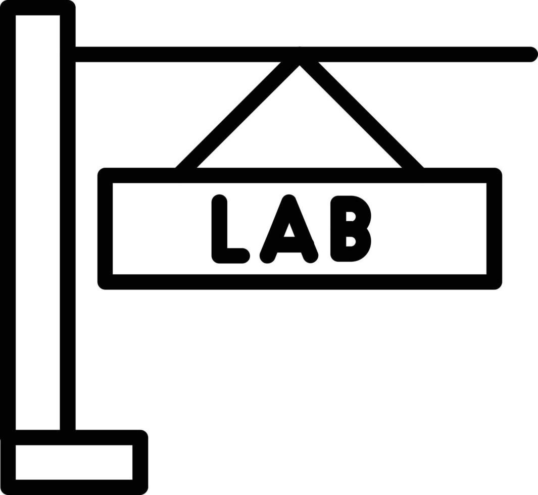 laboratorium vektor linje ikon