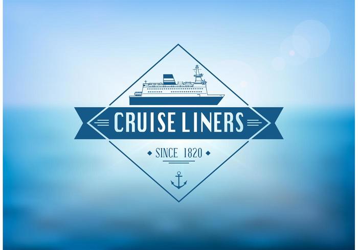 Free Cruise Liner Label Vektor