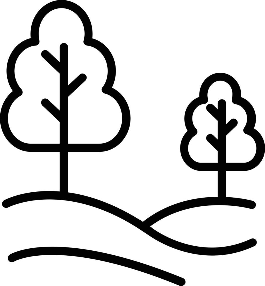 skog linje ikon design vektor