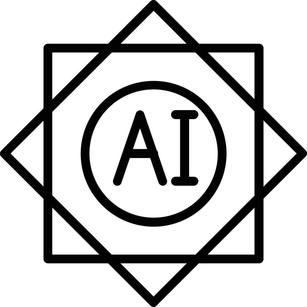 ai-Vektorliniensymbol vektor