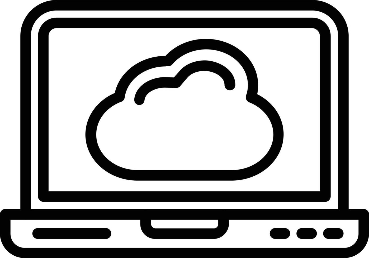 Cloud-Vektor-Liniensymbol vektor