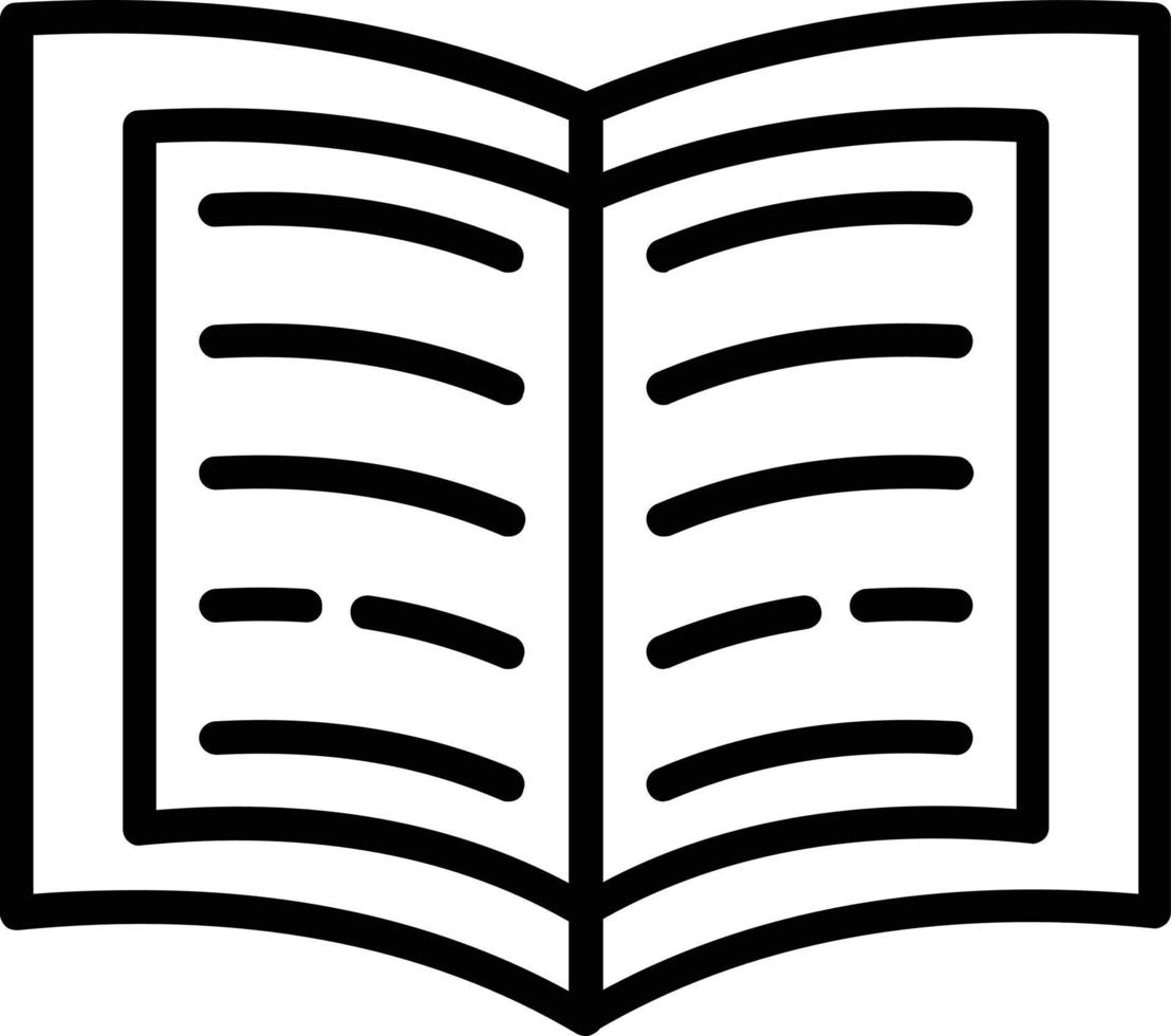 Buch Vektor Liniensymbol