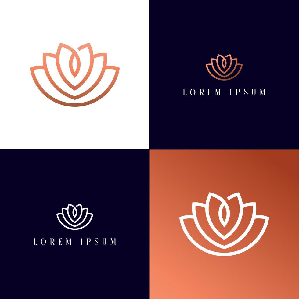 träd löv skönhet spa salong logotyp design. kreativa graciösa abstrakt blomma vektor