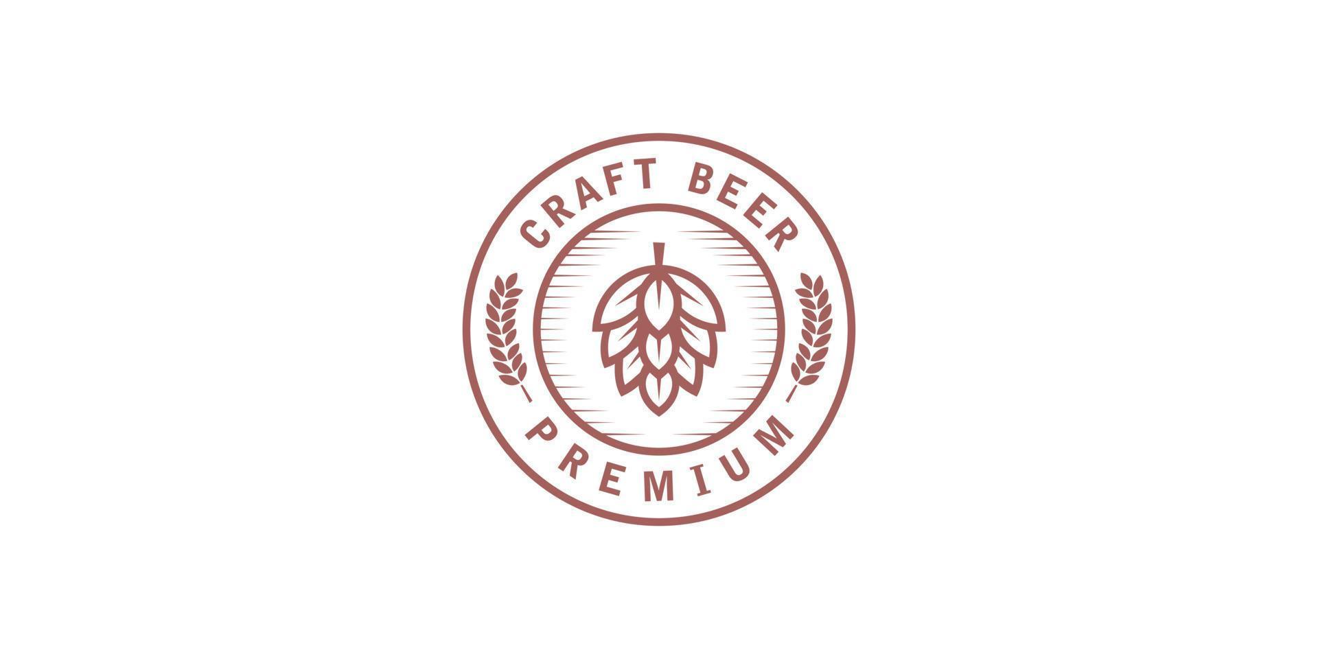 bryggning emblem logotyp premium vektor