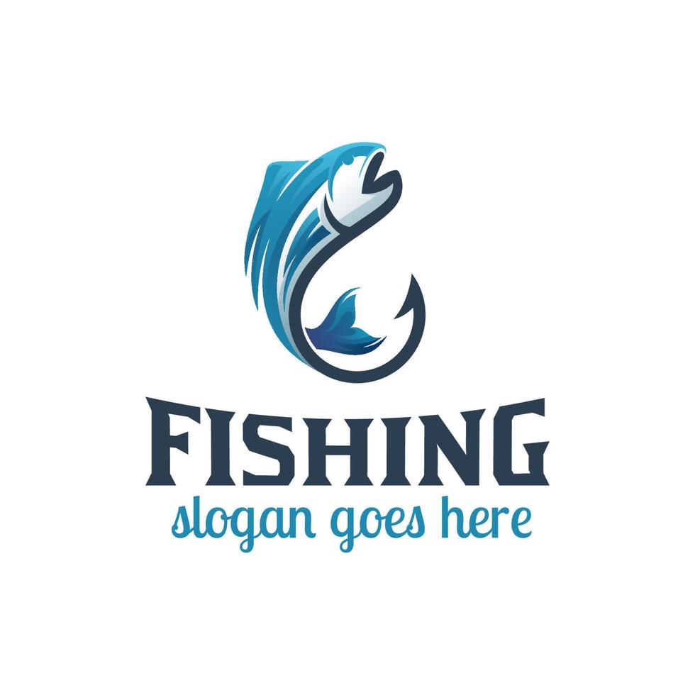 angelhaken für fischer- oder fischerlogo-design, business-haken-shop-logo vektor