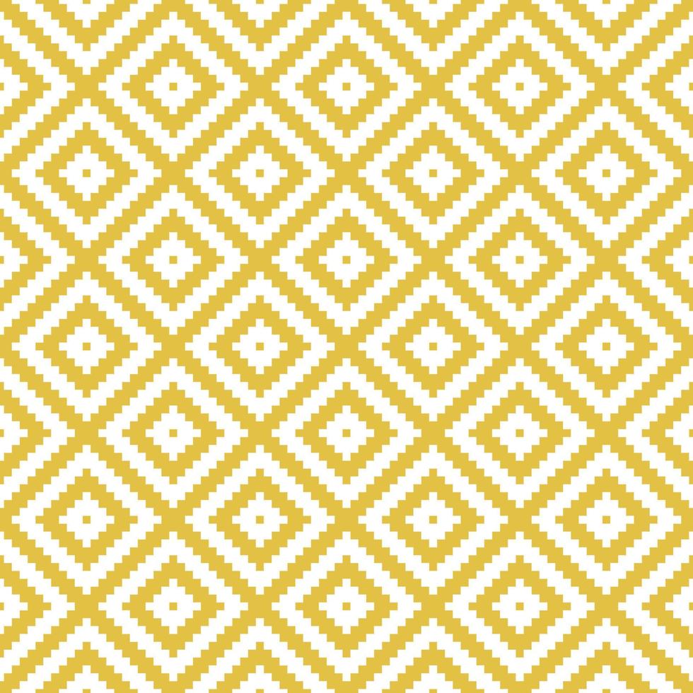 moderna geometriska rhombus seamless mönster. repetitiv vektordesign i gult och vitt, perfekt för tapeter, textur, kakel, tyg, etc. vektor