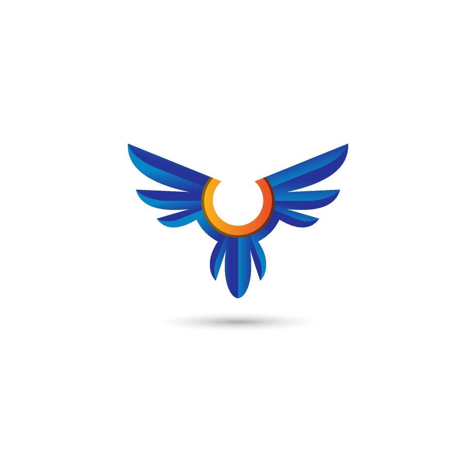 Adlerflügel-Logo. Adler Flügel Vektor-Design-Illustration. Adlerflügel Logo einfaches Zeichen. vektor