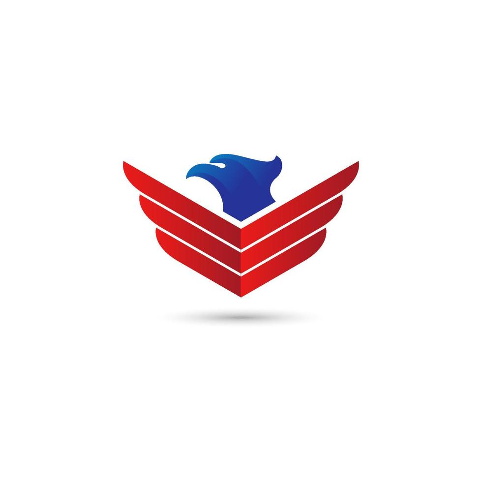 eagle wings logotyp. eagle wings vektor design illustration. eagle wings logotyp enkel skylt.