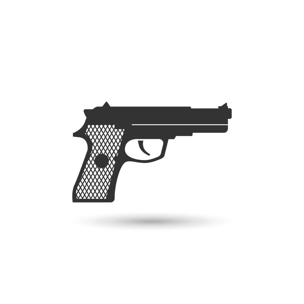 pistol ikon. pistol vektor design illustration. pistol ikon enkelt tecken.