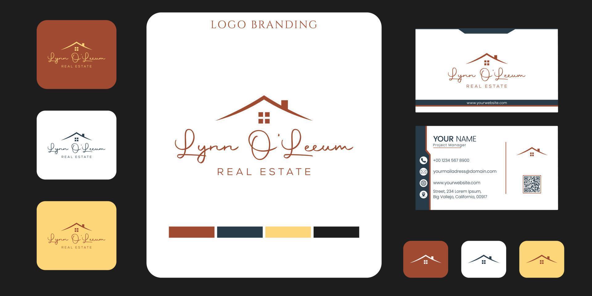 Inspiration für das Design von Immobilien-Logos und Business-Branding-Vorlagen vektor