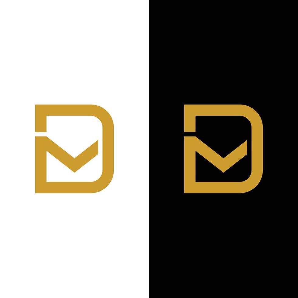 dm dm md brev monogram logotyp designmall vektor