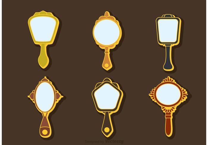 Sammlung von Vintage Hand Mirror Vectors