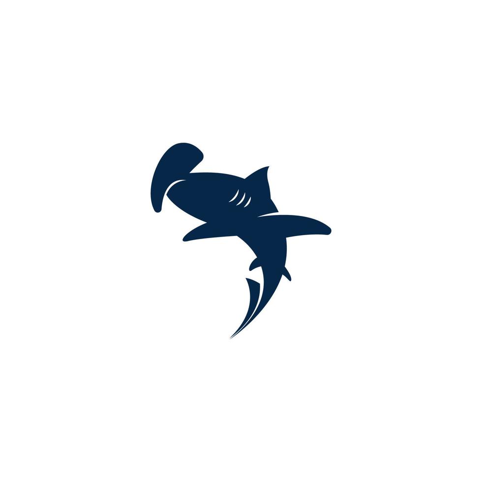 Hai-Symbol-Logo-Design-Illustrationsvorlage vektor