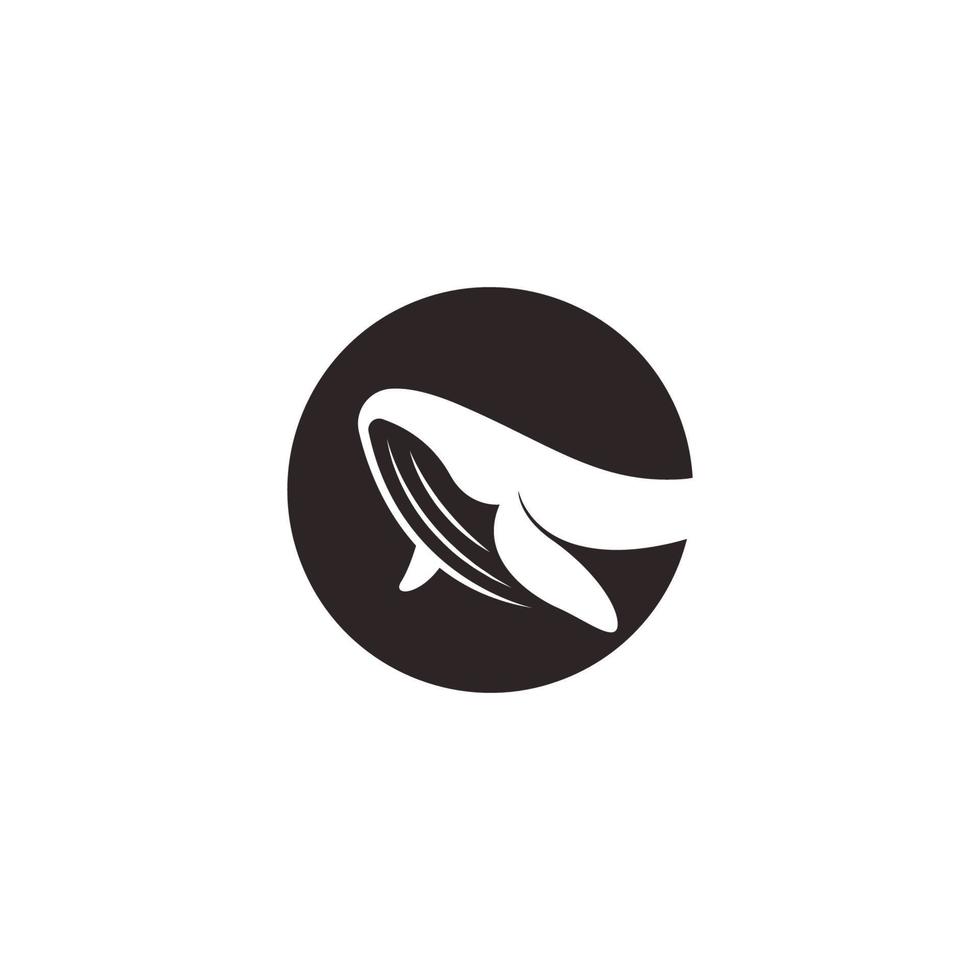 Wal-Symbol-Logo-Design-Illustrationsvorlage vektor