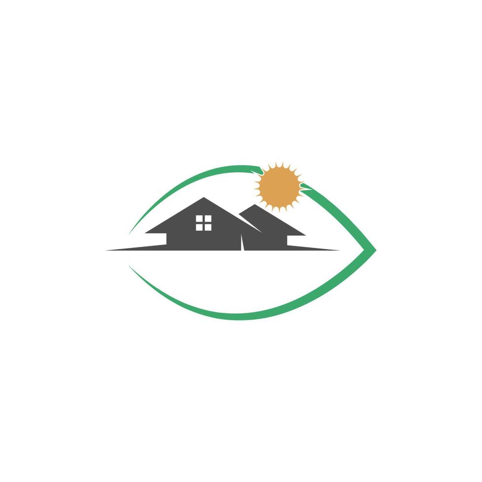 Öko-Haus-Logo-Icon-Design-Illustrationsvorlage vektor