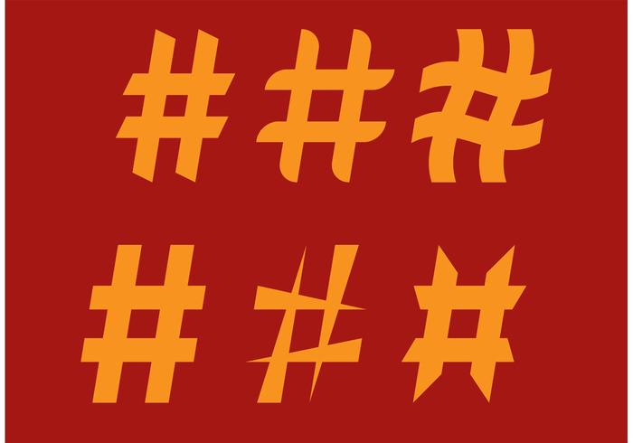 Einfache Hashtag-Vektoren vektor