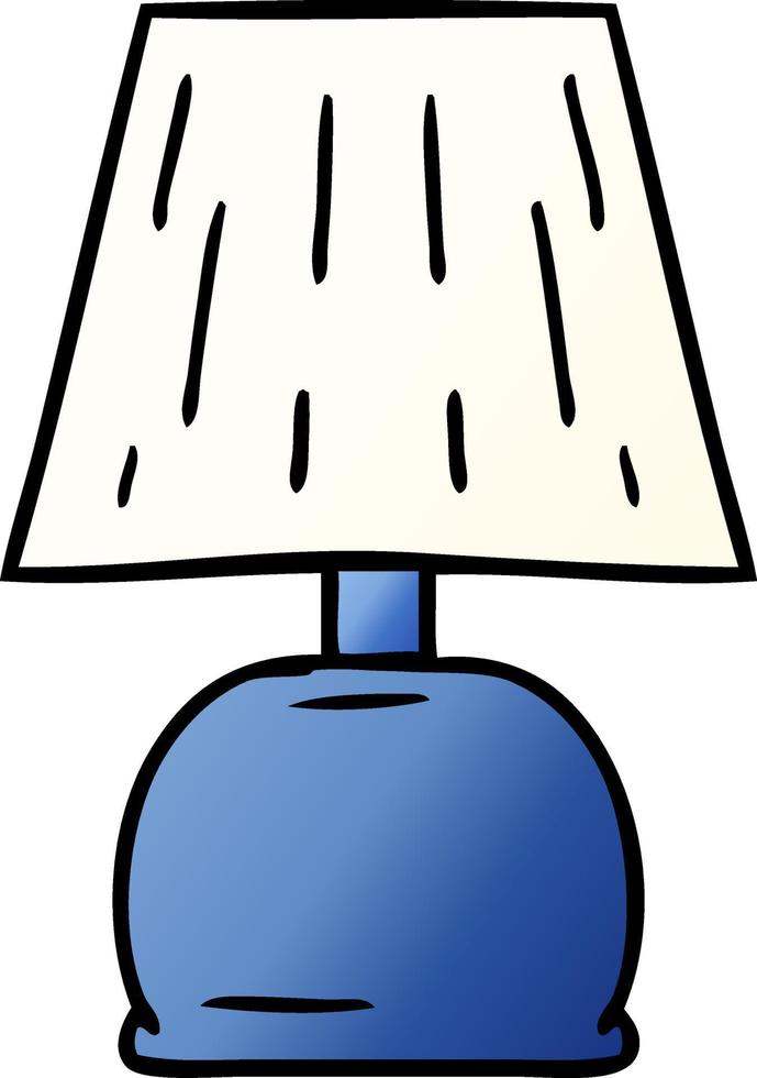 Farbverlauf-Cartoon-Doodle einer Nachttischlampe vektor