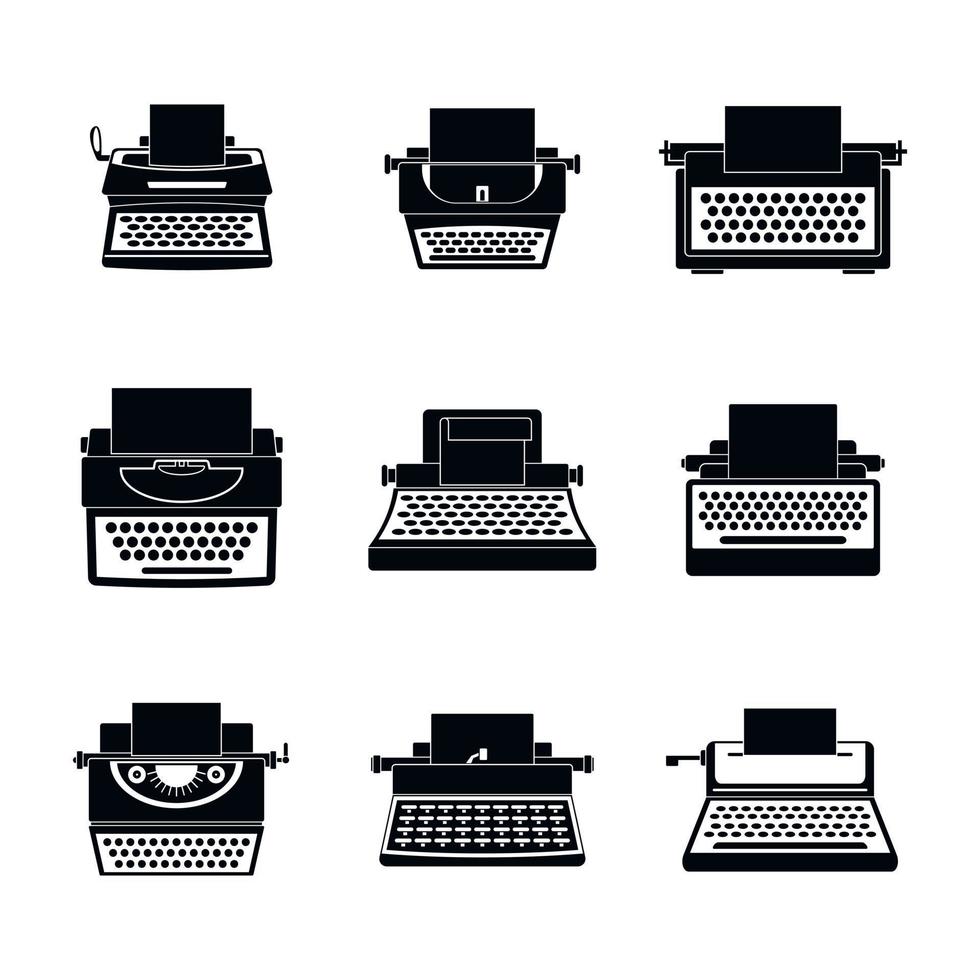 Symbole für Schreibmaschinentasten, einfacher Stil vektor