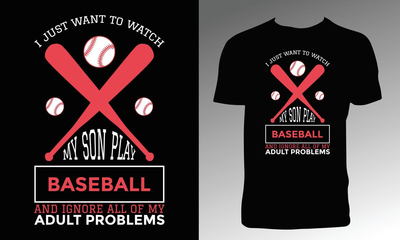 Baseball-T-Shirt-Design vektor