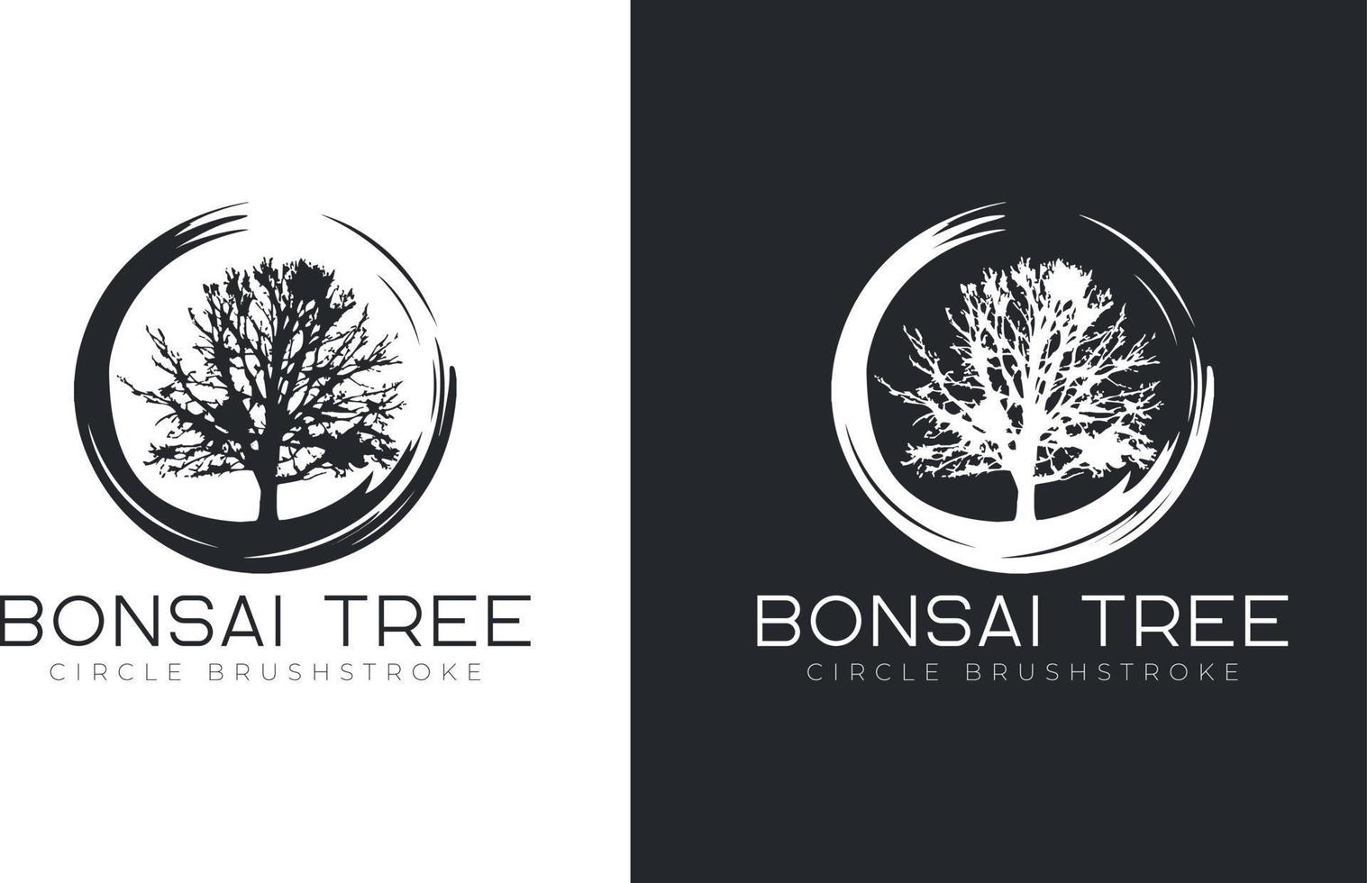 bonsai träd logotyp design vektor mall