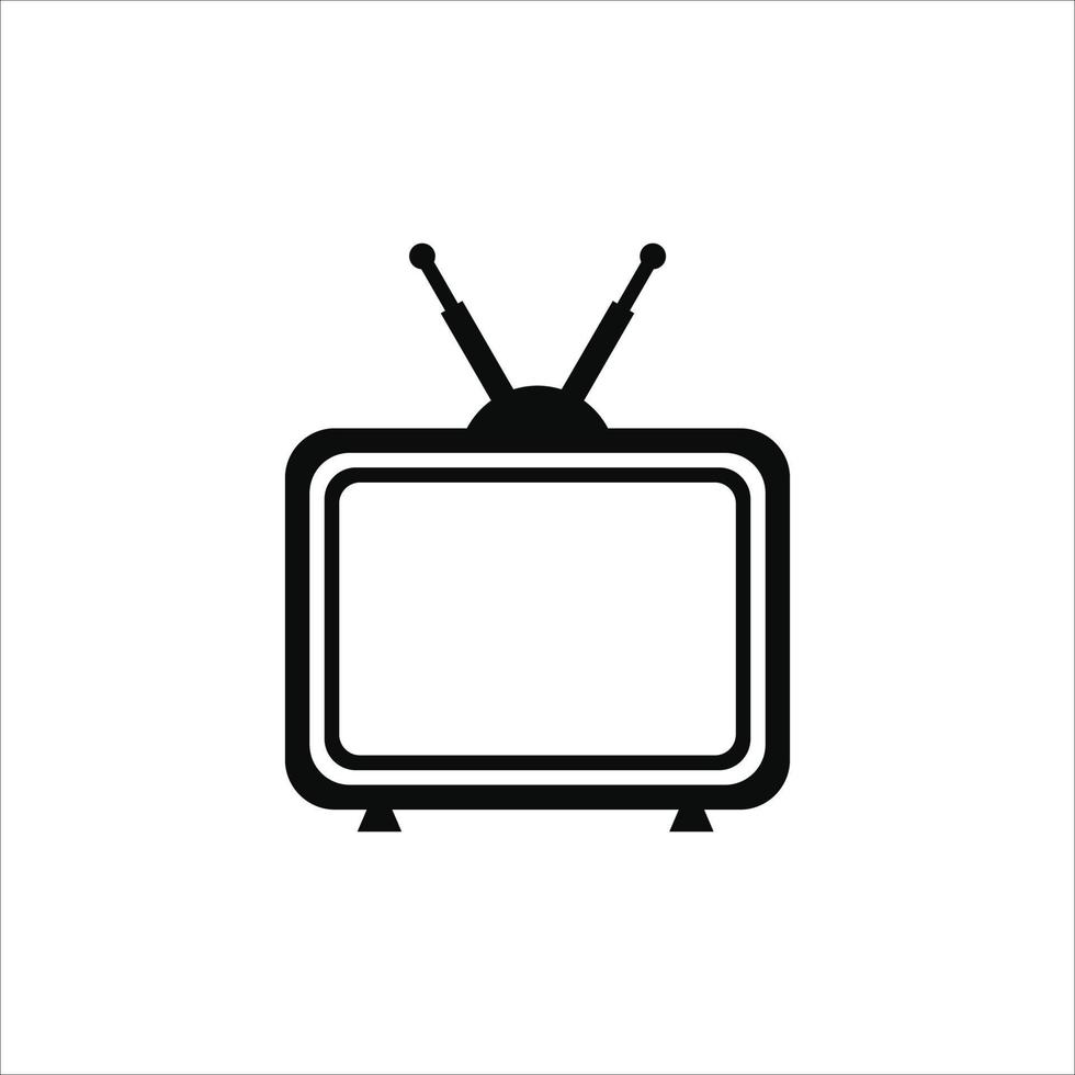 klassisches Fernsehsymbol isoliertes Zeichensymbol im Vektor. vektor