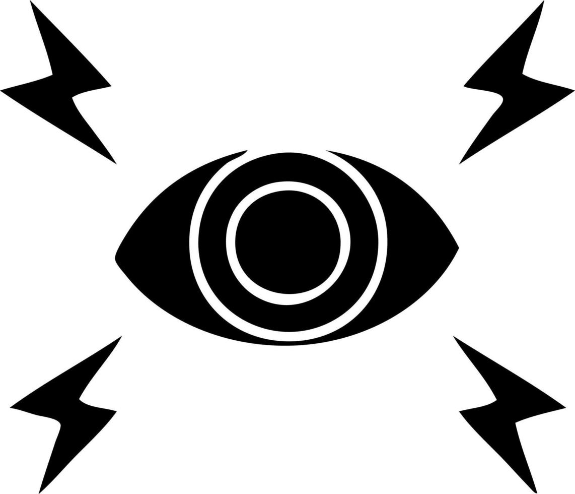 flaches symbol mystisches auge vektor