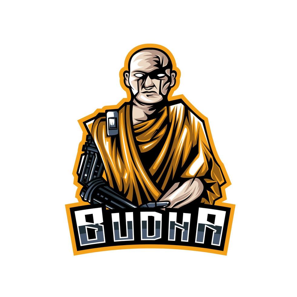 budha esport logotyp vektor