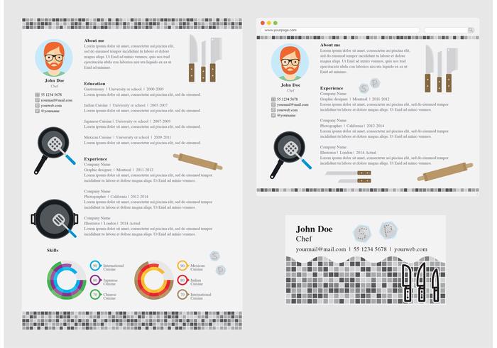 Vektor Curriculum Vitae Chef