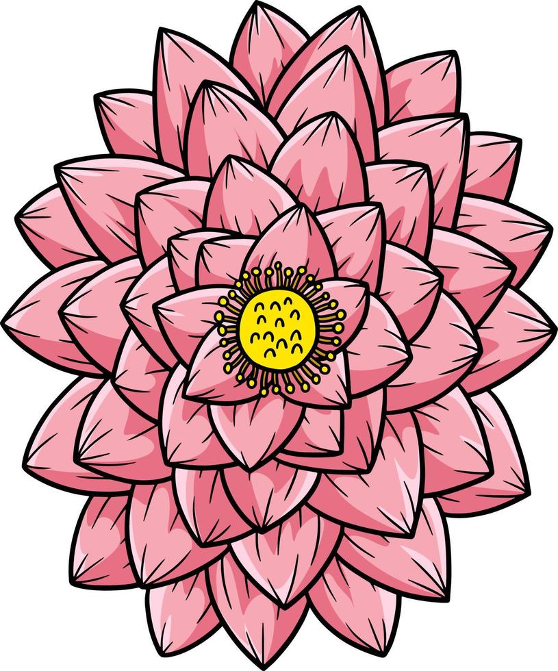 lotusblume cartoon farbige clipart illustration vektor