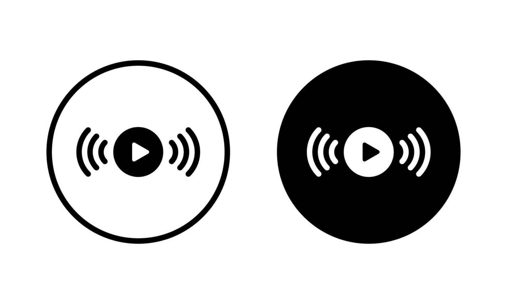 live streaming ikon vektor isolerad på cirkel knappen