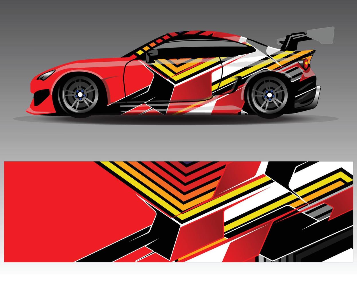 bil dekal grafisk vektor wrap vinyl klistermärke. grafisk abstrakt randdesign för racingfordon