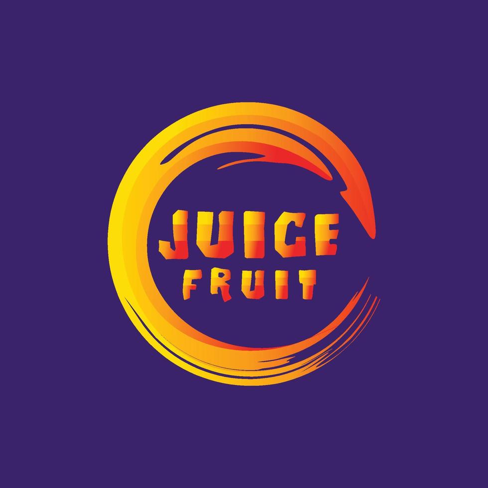 juice logotyp design, färgstark vektor