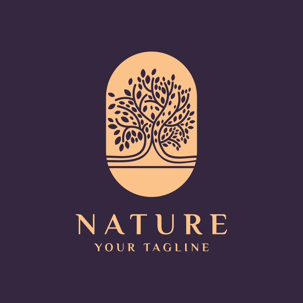 Baum Natur Logo Vektor, Illustration kostenloser Download vektor