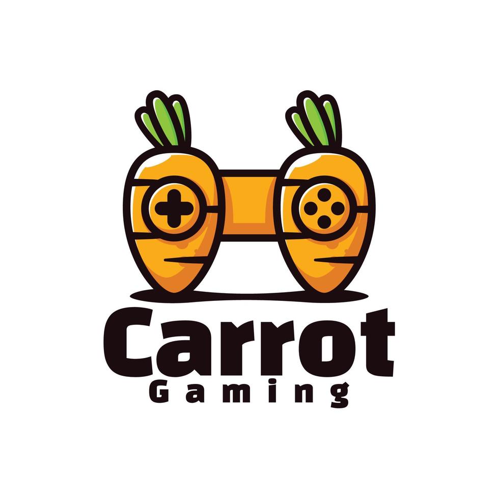 Karotten-Gaming-Logo-Kunstillustration vektor